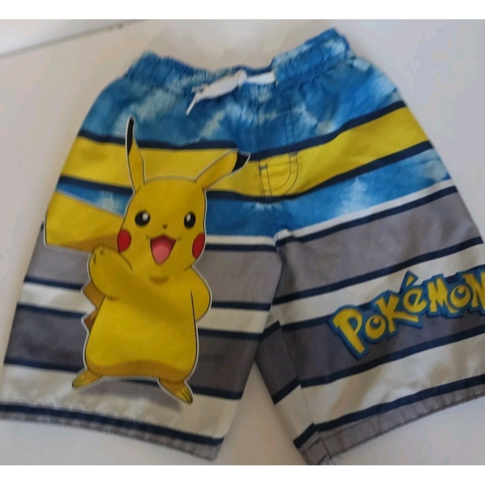 Pokemon Pikachu Swim Trunks Size XL Board Shorts Boys Swimsuit